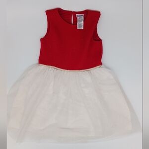 Blueberi Boulevard Girls Sparkly Red and Cream Holiday Dress - Size 10/12